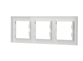 EPH5800321 Schneider Asfora – 3'lü Yatay Çerçeve – Beyaz - 5