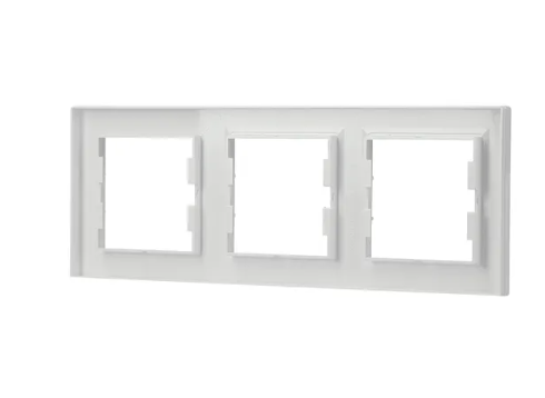 EPH5800321 Schneider Asfora – 3'lü Yatay Çerçeve – Beyaz - 5