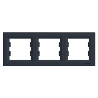EPH5800371 Schneider Asfora – 3'lü Yatay Çerçeve – Antrasit - 1
