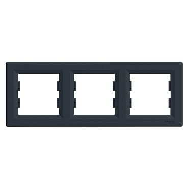 EPH5800371 Schneider Asfora – 3'lü Yatay Çerçeve – Antrasit - 1