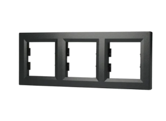 EPH5800371 Schneider Asfora – 3'lü Yatay Çerçeve – Antrasit - 6