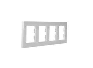 EPH5800421 Schneider Asfora – 4'lü Yatay Çerçeve – Beyaz - 5