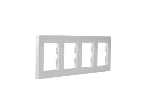 EPH5800421 Schneider Asfora – 4'lü Yatay Çerçeve – Beyaz - 5