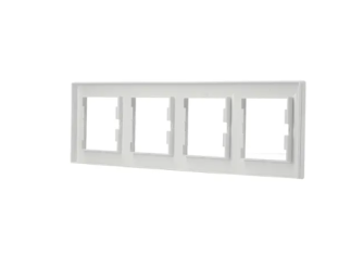 EPH5800421 Schneider Asfora – 4'lü Yatay Çerçeve – Beyaz - 4