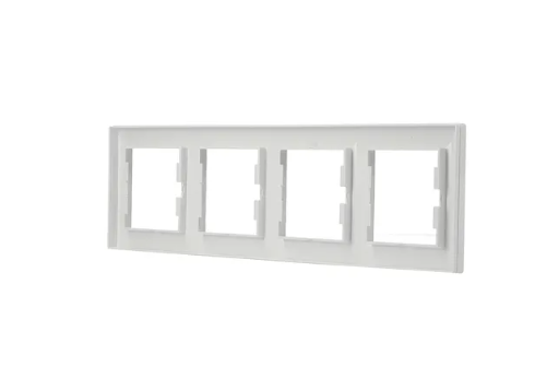 EPH5800421 Schneider Asfora – 4'lü Yatay Çerçeve – Beyaz - 4