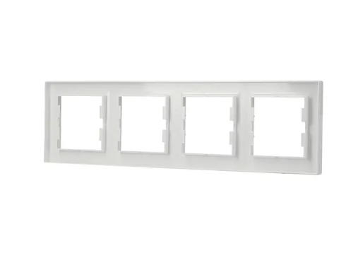 EPH5800421 Schneider Asfora – 4'lü Yatay Çerçeve – Beyaz - 3