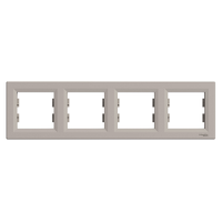 EPH5800469 Schneider Asfora – 4'lü Yatay Çerçeve – Bronz - 1