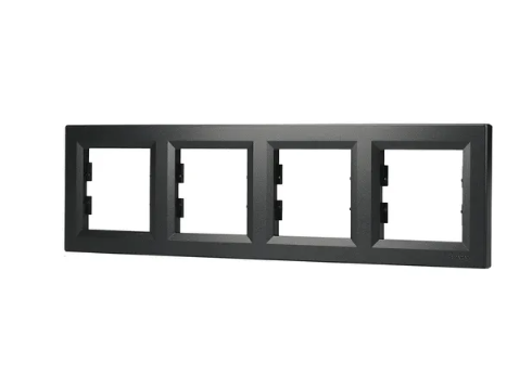 EPH5800471 Schneider Asfora – 4'lü Yatay Çerçeve – Antrasit - 2