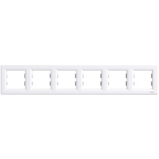 EPH5800621 Schneider Asfora – 6'lı Yatay Çerçeve – Beyaz - 1