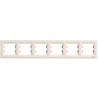 EPH5800623 Schneider Asfora – 6'lı Yatay Çerçeve – Krem - 1