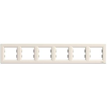 EPH5800623 Schneider Asfora – 6'lı Yatay Çerçeve – Krem - 1