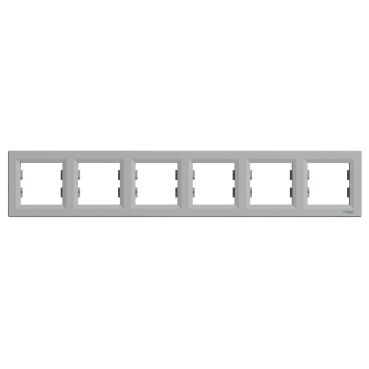 EPH5800661 Schneider Asfora – 6'lı Yatay Çerçeve – Alüminyum - 1