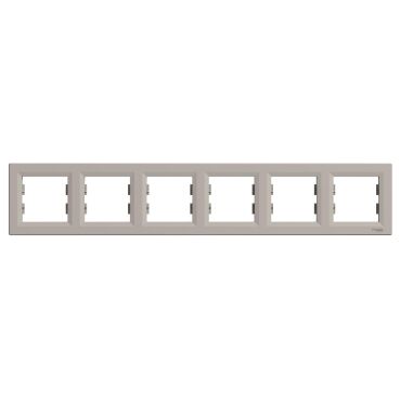EPH5800669 Schneider Asfora – 6'lı Yatay Çerçeve – Bronz - 1