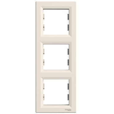 EPH5810323 Schneider Asfora Dikey Üçlü Çerçeve – Krem - 1