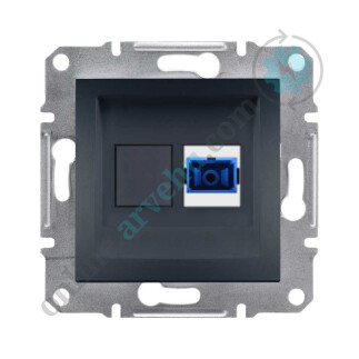 ARV8900171 - Arvehu Elektrik Antrasit Fiber Optik Priz - Arvehu Electric