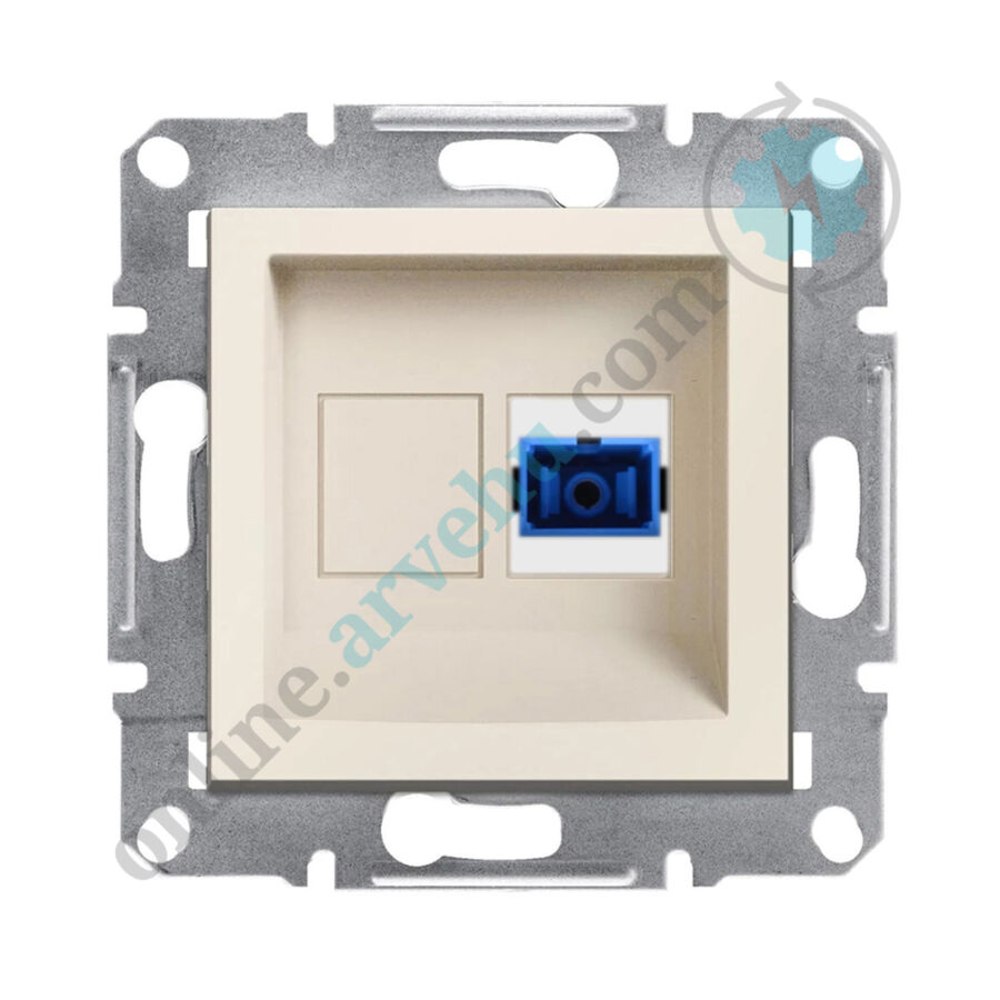 EPH8970123 Schneider Asfora Krem Fiber Optik Priz - 1