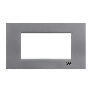 01431500-000145 Günsan Domino Gümüş Flat Dörtlü Çerçeve - 4M - 2