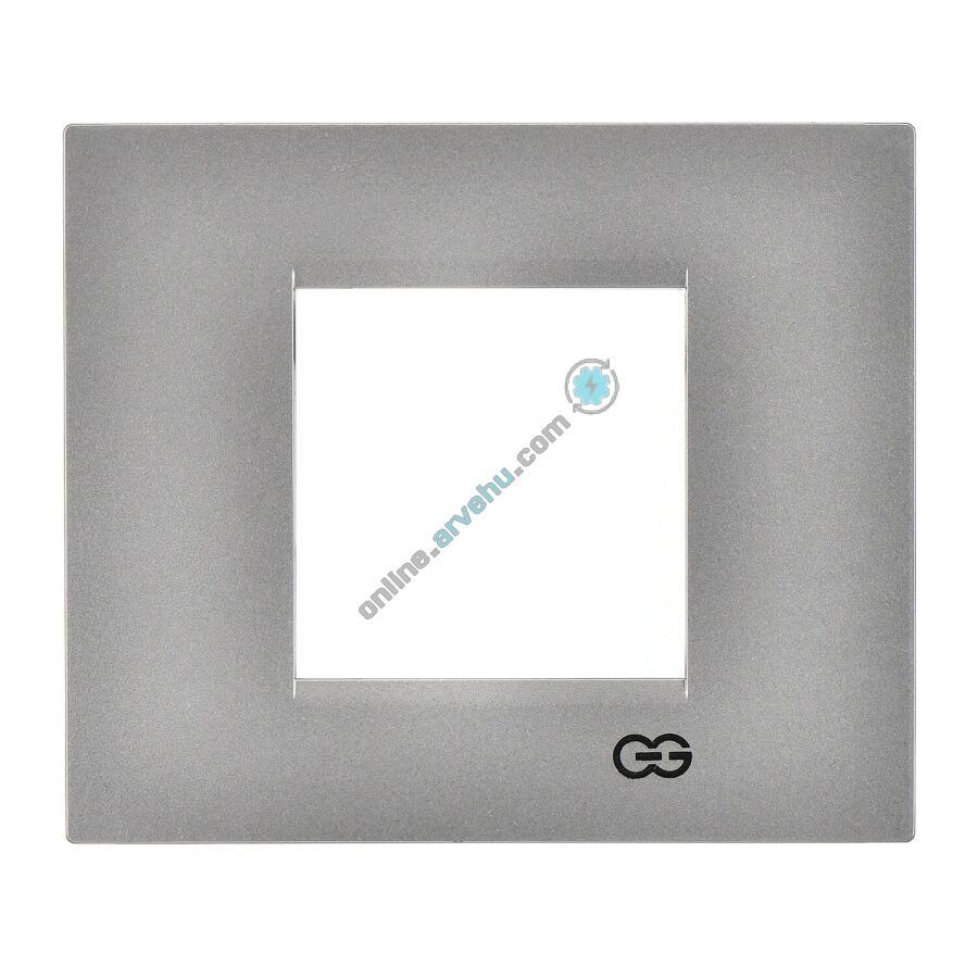 01431500-000141 Günsan Domino Gümüş Flat İkili Çerçeve - 2M - 2