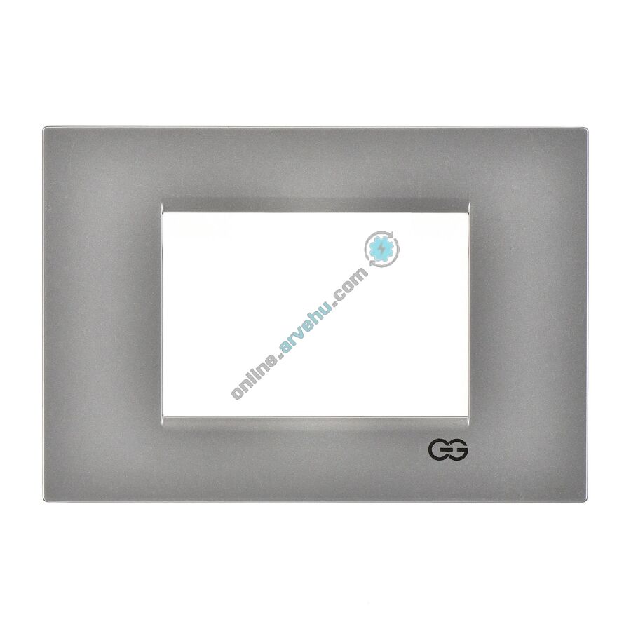01431500-000143 Günsan Domino Gümüş Flat Üçlü Çerçeve - 3M - 7