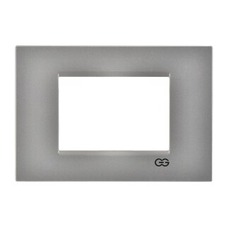 01431500-000143 Günsan Domino Gümüş Flat Üçlü Çerçeve - 3M - 2