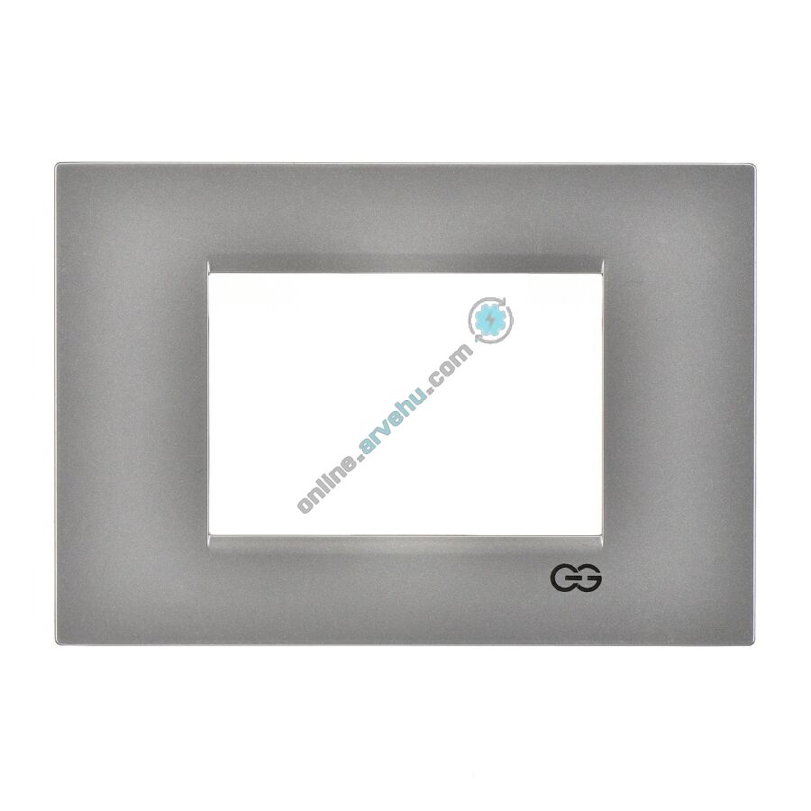 01431500-000143 Günsan Domino Gümüş Flat Üçlü Çerçeve - 3M - 2