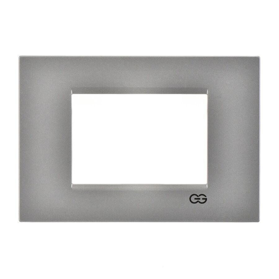 01431500-000143 Günsan Domino Gümüş Flat Üçlü Çerçeve - 3M - 1