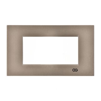01432500-000145 Günsan Domino Metalik Bej Flat Dörtlü Çerçeve - 4M - 4