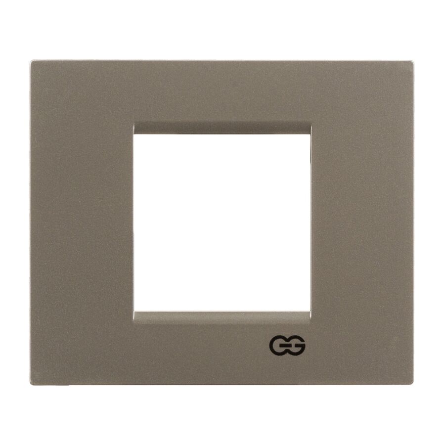 01432500-000141 Günsan Domino Metalik Bej Flat İkili Çerçeve - 2M - 1