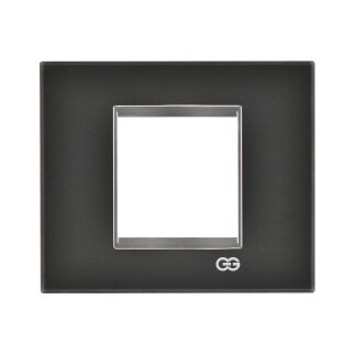 01463427-001141 Günsan Domino Siyah & Krom Çerçeve / Çıtası Krom- 2M - Günsan Elektrik