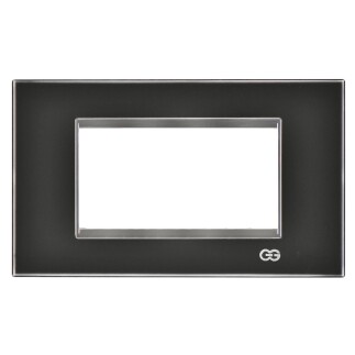 01463427-001145 Günsan Domino Siyah & Krom Çerçeve / Çıtası Krom- 4M - Günsan Elektrik