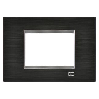01461427-000143 Günsan Domino Siyah & Krom Çerçeve / Çıtası Krom- 3M - 5