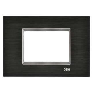 01461427-000143 Günsan Domino Siyah & Krom Çerçeve / Çıtası Krom- 3M - 1