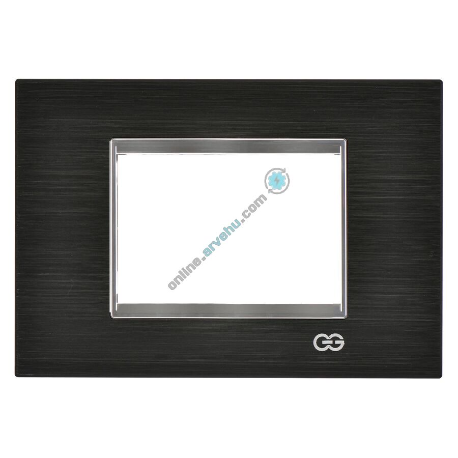 01461427-000143 Günsan Domino Siyah & Krom Çerçeve / Çıtası Krom- 3M - 1
