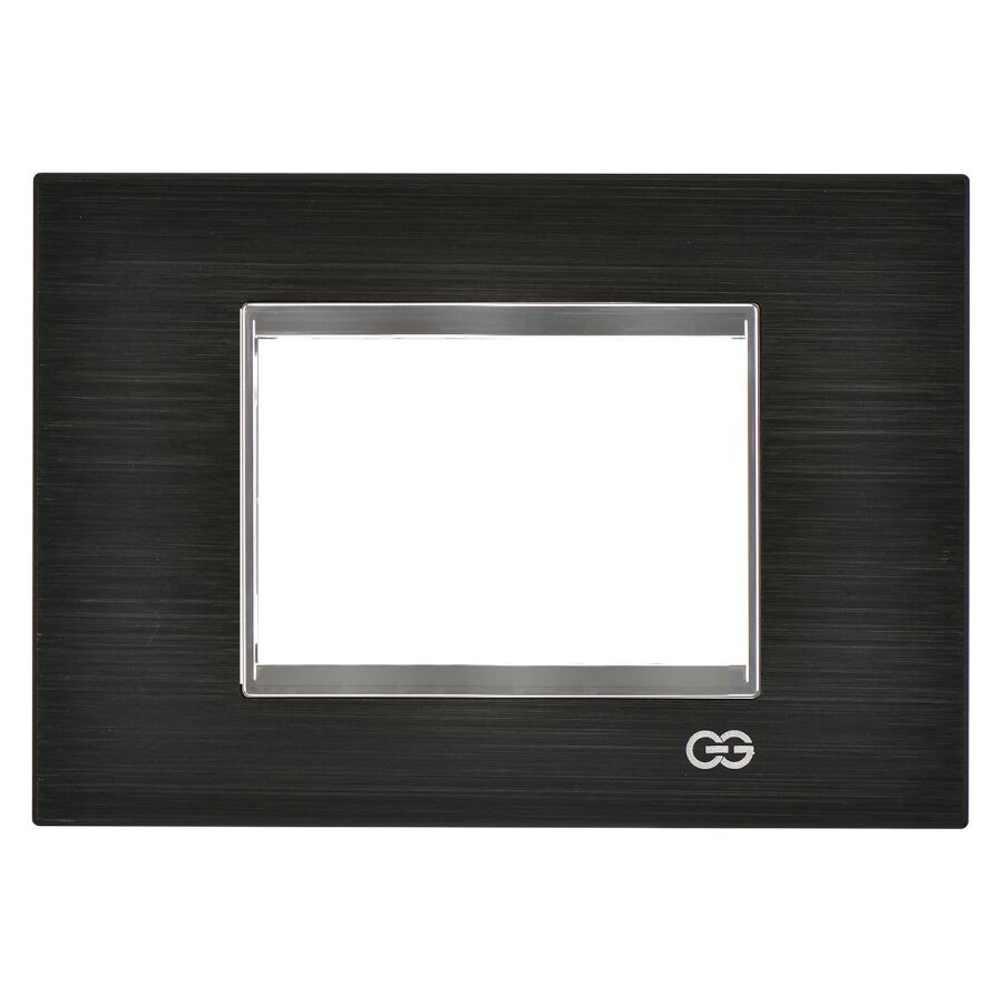 01461427-000143 Günsan Domino Siyah & Krom Çerçeve / Çıtası Krom- 3M - 1