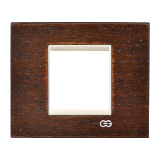 01468825-000141 Günsan Domino Venge & Metalik Bej Çerçeve / Çıtası Krom- 2M - Günsan Elektrik