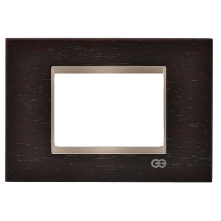 01468825-000143 Günsan Domino Venge & Metalik Bej Çerçeve / Çıtası Krom- 3M - Günsan Elektrik