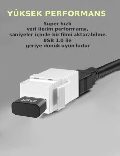 Arvehu Elektrik Usb Priz Soketi - Beyaz - ARV8600101 - 4