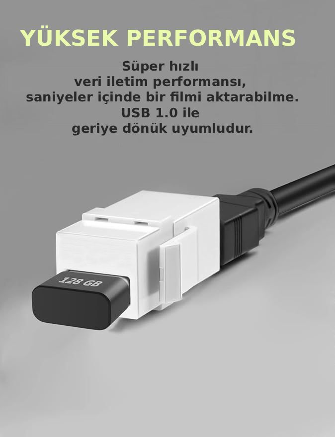 Arvehu Elektrik Usb Priz Soketi - Beyaz - ARV8600101 - 4