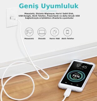 Arvehu Elektrik Usb Priz Soketi - Siyah - ARV8600102 - 3