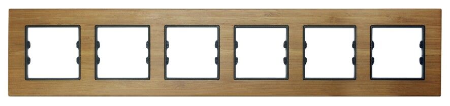 WOG206-71 AsFir Ahşap Bambu Altılı Çerçeve (Mekanizma Hariç) - 1