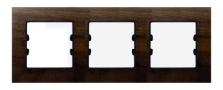 WOG603-71 AsFir Ahşap Amerikan Cevizi Üçlü Çerçeve (Mekanizma Hariç) - Arvehu Electric