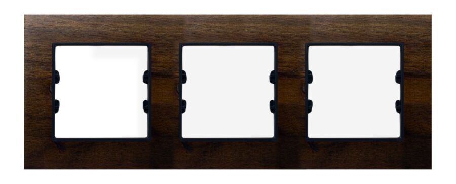 WOG603-71 AsFir Ahşap Amerikan Cevizi Üçlü Çerçeve (Mekanizma Hariç) - 1