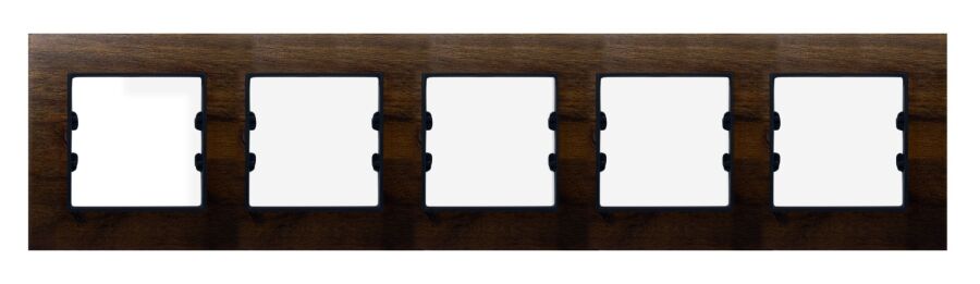 WOG605-71 AsFir Ahşap Amerikan Cevizi Beşli Çerçeve (Mekanizma Hariç) - 1