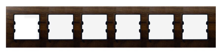 WOG606-71 AsFir Ahşap Amerikan Cevizi Altılı Çerçeve (Mekanizma Hariç) - 1