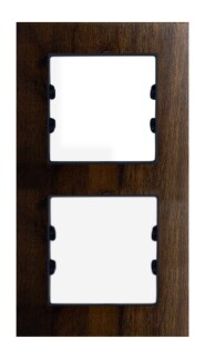 WOG612-71 AsFir Ahşap Amerikan Cevizi Dikey İkili Çerçeve (Mekanizma Hariç) - Arvehu Electric