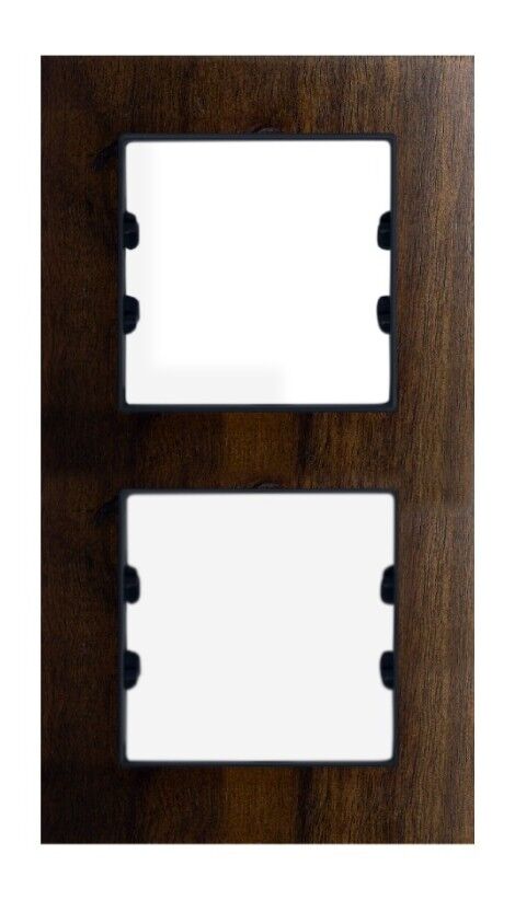 WOG612-71 AsFir Ahşap Amerikan Cevizi Dikey İkili Çerçeve (Mekanizma Hariç) - 1