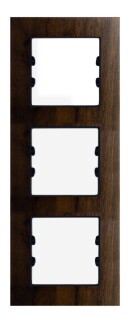 WOG613-71 AsFir Ahşap Amerikan Cevizi Dikey Üçlü Çerçeve (Mekanizma Hariç) - Arvehu Electric